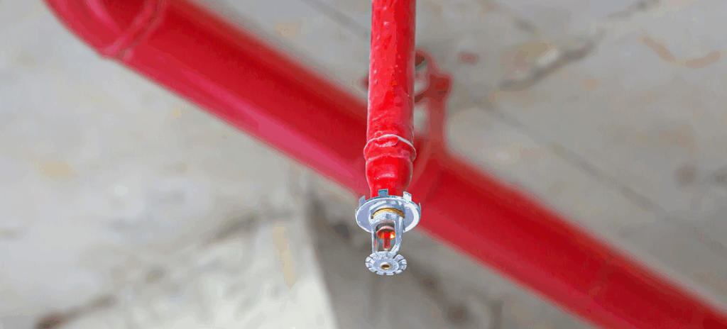 Closeup of a commercial fire sprinkler
