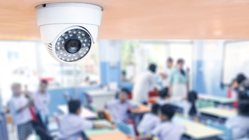 Security camera in school
